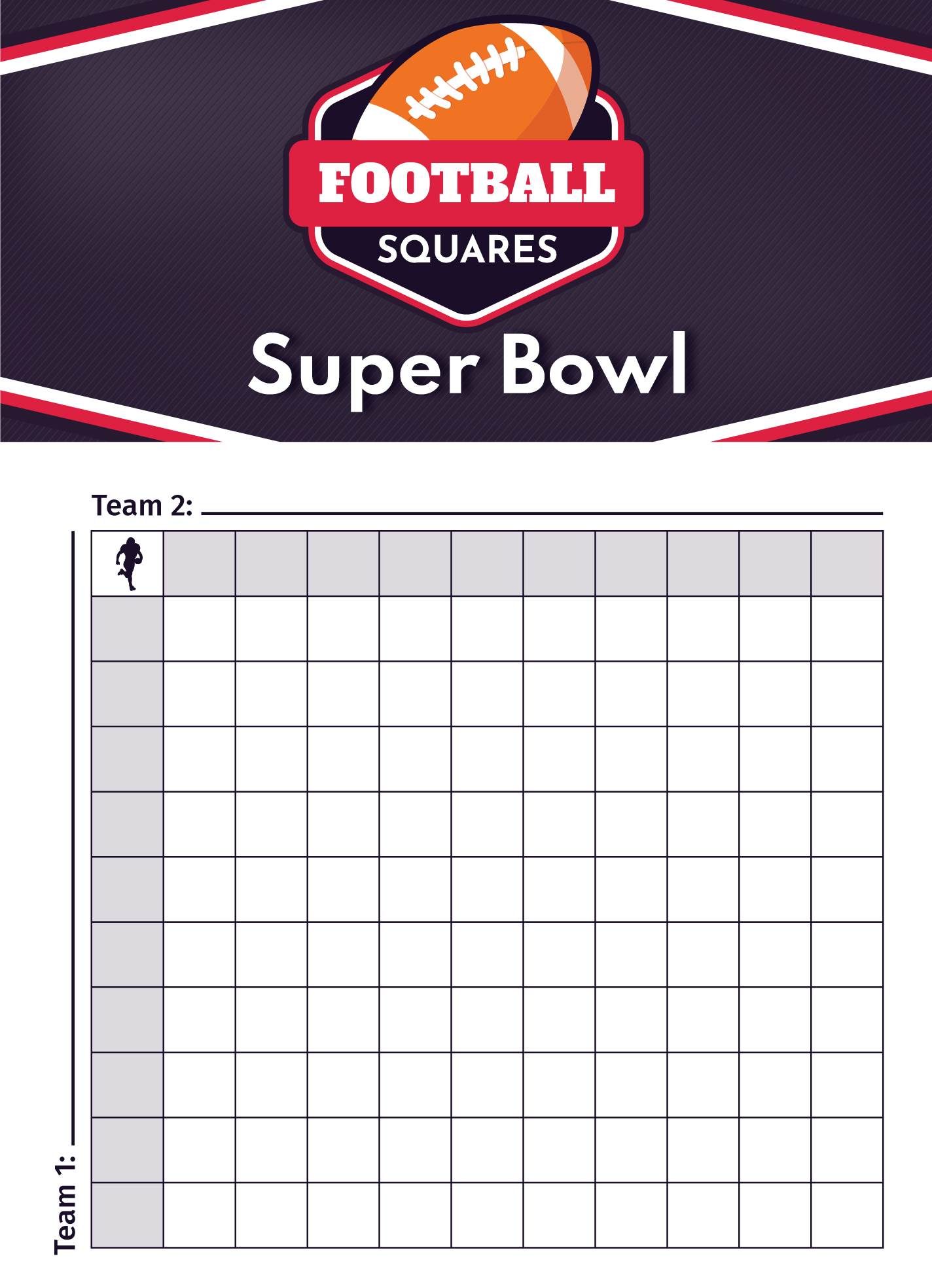 super bowl pool squares free google docs template - gdoc.io